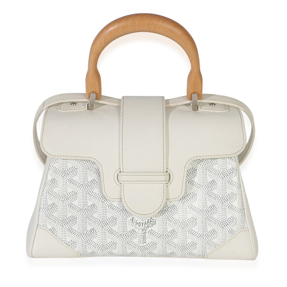 Goyard White Goyardine Canvas Saigon Souple Mini